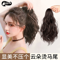 Pony-tailed wig female short curly hair net Red Shark clip high ponytail short pear flower roll cloud hot strap fake ponytail