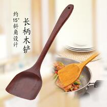 Kitchen long handle vegetable shovel wooden spatula wooden non-stick pan special wooden shovel solid wood kitchen utensils pan fried vegetable anti-hot