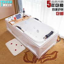Acrylic small bathtub Luxury surf massage constant temperature heating free-standing bathtub European-style household bath