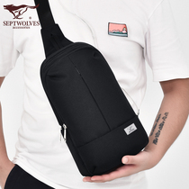 Seven Wolves Chest Bag Men Skew Cross Pack National Tide Leisure Satchel Big Capacity 2021 Brands Sports Single Shoulder Backpack Summer