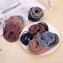 Rubber band high elastic durable hair ring female adult simple leather rope female tie hair Korean girl color head rope