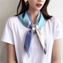 Scarf Womens thin section Summer new 2021 Ocean Fashion Yarn Towel Spring Autumn 100 Lap Silk Scarves for small side towels Korean version of the tide