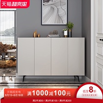 Nordic simple living room shoe cabinet household large-capacity door storage multi-layer indoor ultra-thin two-door four-door storage cabinet
