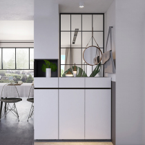 Modern simple screen partition Living room Wrought iron entrance cabinet Shoe cabinet One-piece entrance door Hall room hall shelf customization