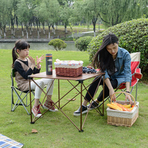 NH outdoor folding table and chair portable car table camping aluminum alloy field light table picnic self-driving