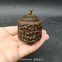 Antique bronze miscellaneous collection antique brass retro pure copper incense burner classical copper incense burner aromatherapy small ornaments