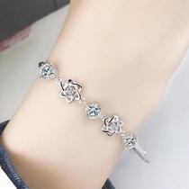 Counter platinum bracelet PT950 platinum bracelet 18K white gold bracelet bracelet wild Moissan stone bracelet send girlfriend