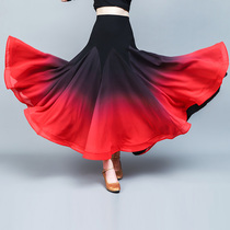 Modern dance skirt New Waltz national standard dance practice skirt Womens dance skirt Tango ballroom dance skirt