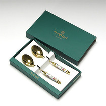 Spot Japanese Wedgwood Minton Coffee Spoon Fork Minton Haddon Hatton Series Gold plated silver