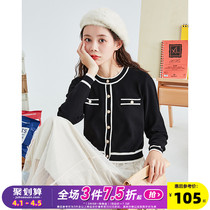 Tanglion 2022 spring autumn new sweater womens white small scents wind-knit cardigan with a little crowdsourced blouse Q