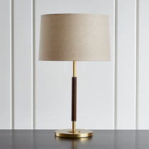 Nordic postmodern light luxury leather table lamp Personality creative designer Hotel bedroom bedside lamp American decorative lamp