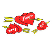 Motorcycle modification accessories stickers electric car decoration decals personalized car stickers one arrow through the heart scratch stickers cover