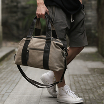  Retro large-capacity travel bag luggage bag Fashion trend canvas bag mens shoulder bag casual handbag mens bag