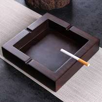 Black Sandwood ashtray large ashtray with lid creative personality trend Chinese retro living room household customization