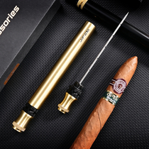 CIGARLOONG Cigar Drill Cigar Needle Portable Stainless Steel Cigar Double Drill Holder Gift Box