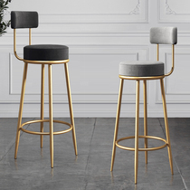 Light luxury Nordic bar chair Modern simple net red front desk high stool bar chair household backrest bar stool