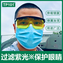 UV protective glasses UV disinfection lamp filter purple light curing fluorescence detection industrial yellow polarized night vision