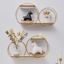 Nordic restaurant wall shelf decorations creative beauty milk tea shop wall net red wall wall pendant