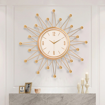 Modern light luxury clock clock home living room creative fashion wall watch simple atmospheric decoration Nordic quartz clock