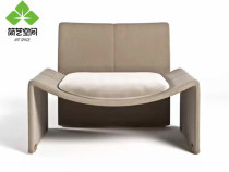 Nordic minimalist designer single backrest sofa hardware chair M shape luxury Italian model room living room