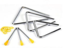 Music Orff childrens percussion instrument kindergarten teaching aids 4 inch 5 inch 6 inch 7 inch 8 inch triangle iron set