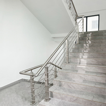  304 Stair handrail guardrail Self-installed stainless steel railing Indoor square tube brushed column simple balcony fence