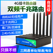  4G wireless router 5gWiFi dual Gigabit port Full Netcom dual frequency plug-in card Unicom telecom home enterprise high-speed mobile to wired broadband 2 Industrial-grade stable wall king CPE pro