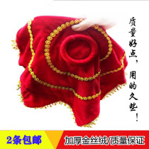 Dance hand silk flower props professional yangko dance grade test hand holding flower two people turn thick octagonal scarf