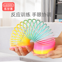 Magic Rainbow Circle Ball Spring Circle Stacked Music Cup Baby Children Girls Baby Educational Toys Early Education Boys