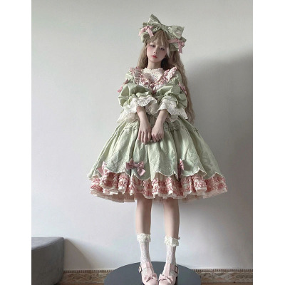 taobao agent Fuchsia cute dress, small princess costume, Lolita style