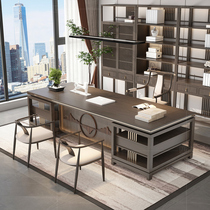 New Chinese solid wood boss table light luxury supervisor Presidents desk Zen desk chair large class atmospheric desk