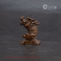 Solid copper carving dragon fish small piece tea ceremony copper fine copper fine copper sculpture antique copper