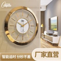 Kangba Silk watch wall clock Living room clock Creative household electronic clock Light luxury quartz clock Wall clock Luminous radio clock