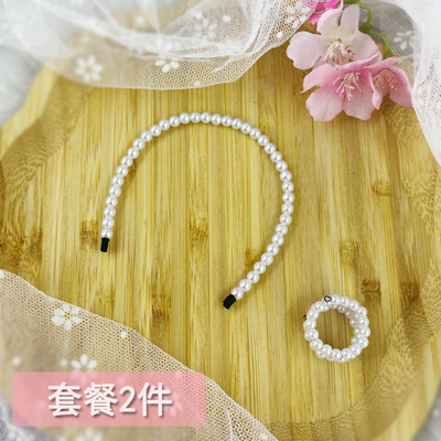 taobao agent Headband from pearl, hair accessory, jewelry, bracelet, doll, 60 cm