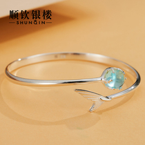 Shunqin silver building S990 sterling silver mermaids tears silver bracelet fashion foot silver young birthday gift