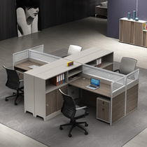 Company staff office table and chair combination 2 4 6 staff station partition Office card holder screen desk