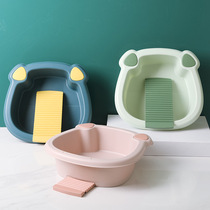 Washboard laundry basin one-piece washbasin student dormitory plastic large small household sock artifact washboard
