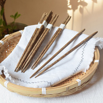Mountain House) chicken wing wood chopsticks solid wood public chopsticks non-lacquered and non-Wax family clothing parent-child training chopsticks