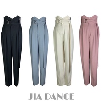 JIADANCE Latin dance new high waist adult practice pants closed feet high waist national standard modern pants show leg length Joker
