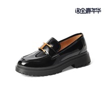 Belle Belle 2021 autumn new thick-soled loafers British JK small leather shoes cowhide womens single shoes 3UMC8CA1