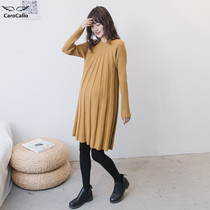 Maternity dress for pregnant women dress 2021 New sweater autumn winter skirt spring autumn base shirt out fashion top