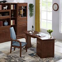 Bright Furniture New Products Full Solid Wood Desk Modern Chinese Elm Wood