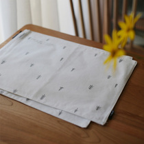 ins Creative fresh cotton table mat Insulation mat Tea towel fabric Japanese placemat White coaster Forest tablecloth small