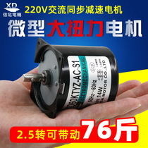 Low speed micro AC 220V 60KTYZ permanent magnet synchronous motor geared motor 14W 5-turn electric motor