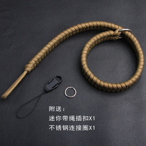 Stainless steel metal buckle SLR camera wrist strap hand-woven micro single Fuji lanyard retro Miss Anti-fall rope