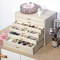 Milati jewelry box female Princess high-end large-capacity European Korean handpieces storage box birthday gift items