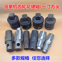 Shanghai horse climbing machine accessories Size bevel gear transmission spline shaft sleeve Large tooth square head assembly Horse riding machine cross pin