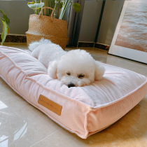 Kennel dog mat sleeping with anti-bite four seasons universal removable wash thickened pet autumn and winter cat nest small dog