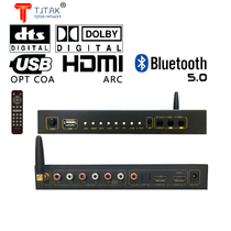 Dolby DTS decoder 5 1-channel fiber coaxial HDMI audio USB sound card ARC Bluetooth U disk Music