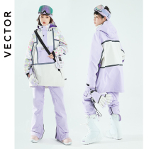 VECTOR21 new snowboard dress women male Korean hip hop Tide brand Waterproof warm and breathable pants set